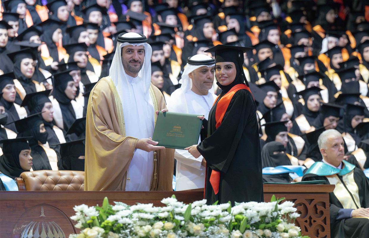 Sultan bin Ahmed attends UOS Fall 2024 Female Graduation Ceremony