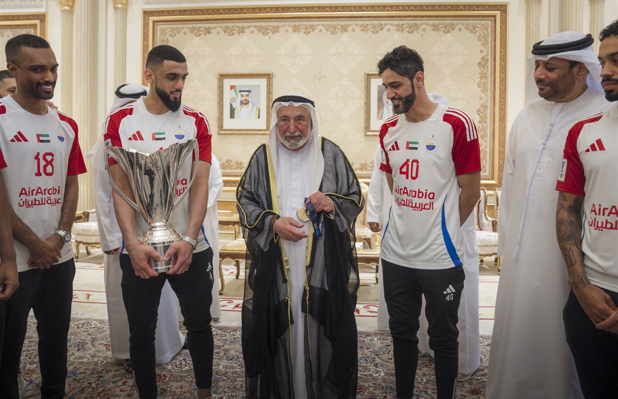 Sharjah Ruler receives Asian champions, grants team AED20mn reward