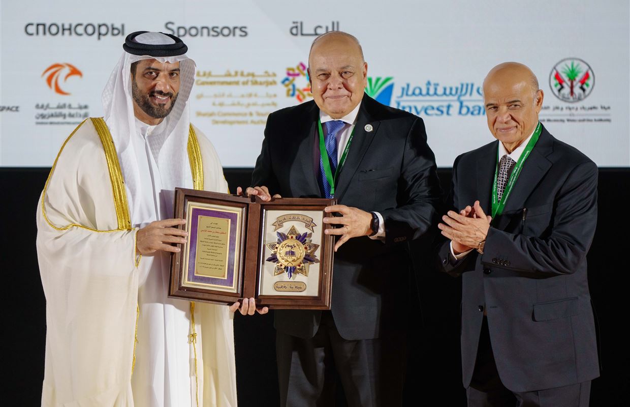 سلطان بن أحمد القاسمي يشهد انطلاق المؤتمر الثالث لرؤساء الجامعات العربية والروسية بجامعة الشارقة