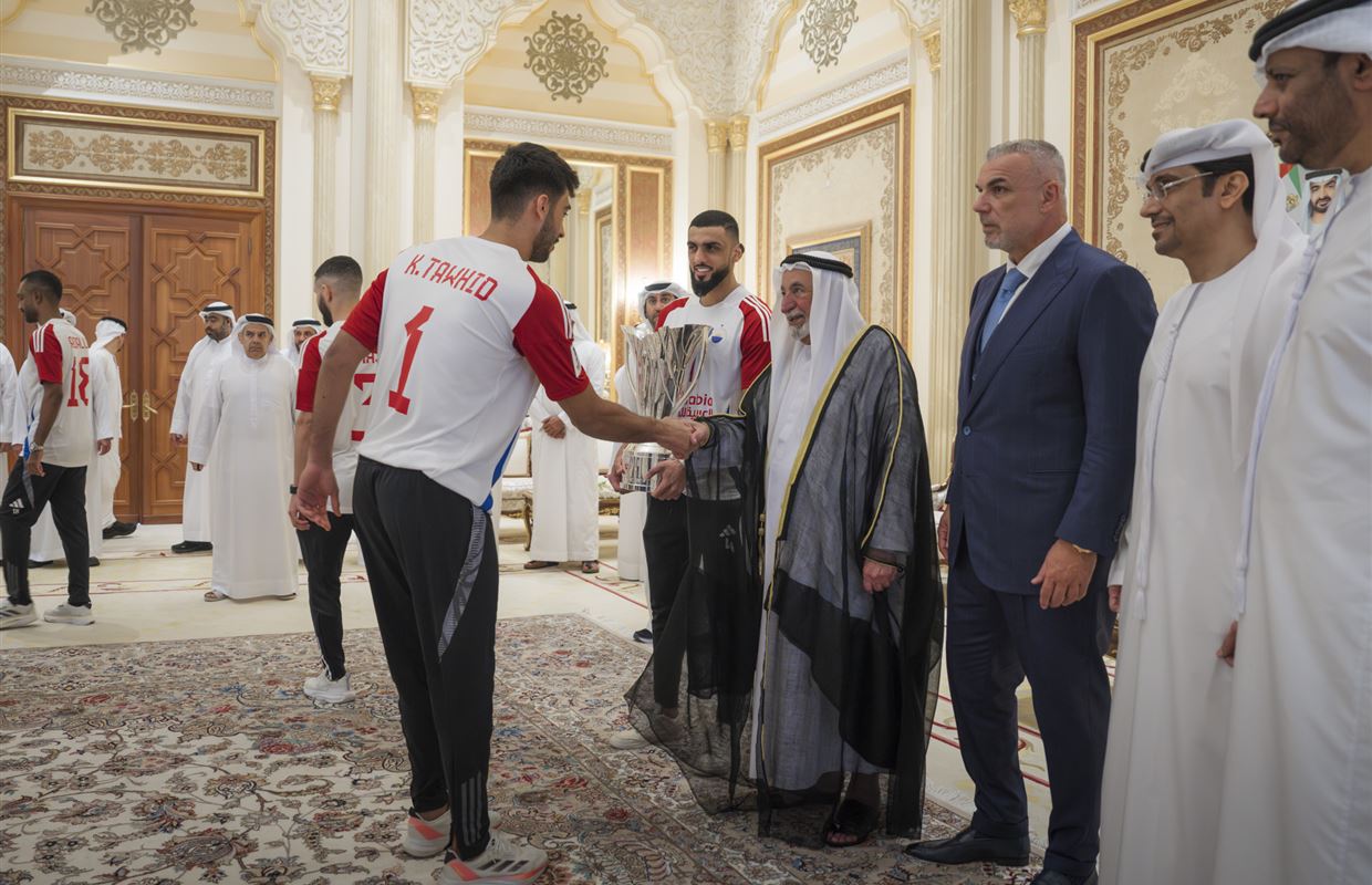 Sharjah Ruler receives Asian champions, grants team AED20mn reward
