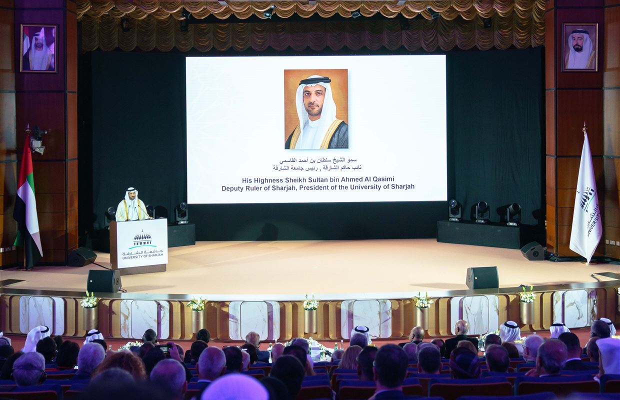 سلطان بن أحمد القاسمي يشهد انطلاق المؤتمر الثالث لرؤساء الجامعات العربية والروسية بجامعة الشارقة