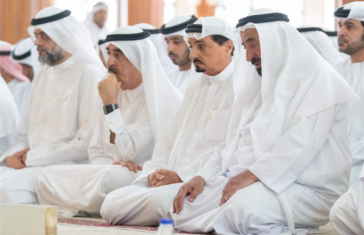 Sharjah Ruler performs funeral prayer on body of Khalid Al Qasimi