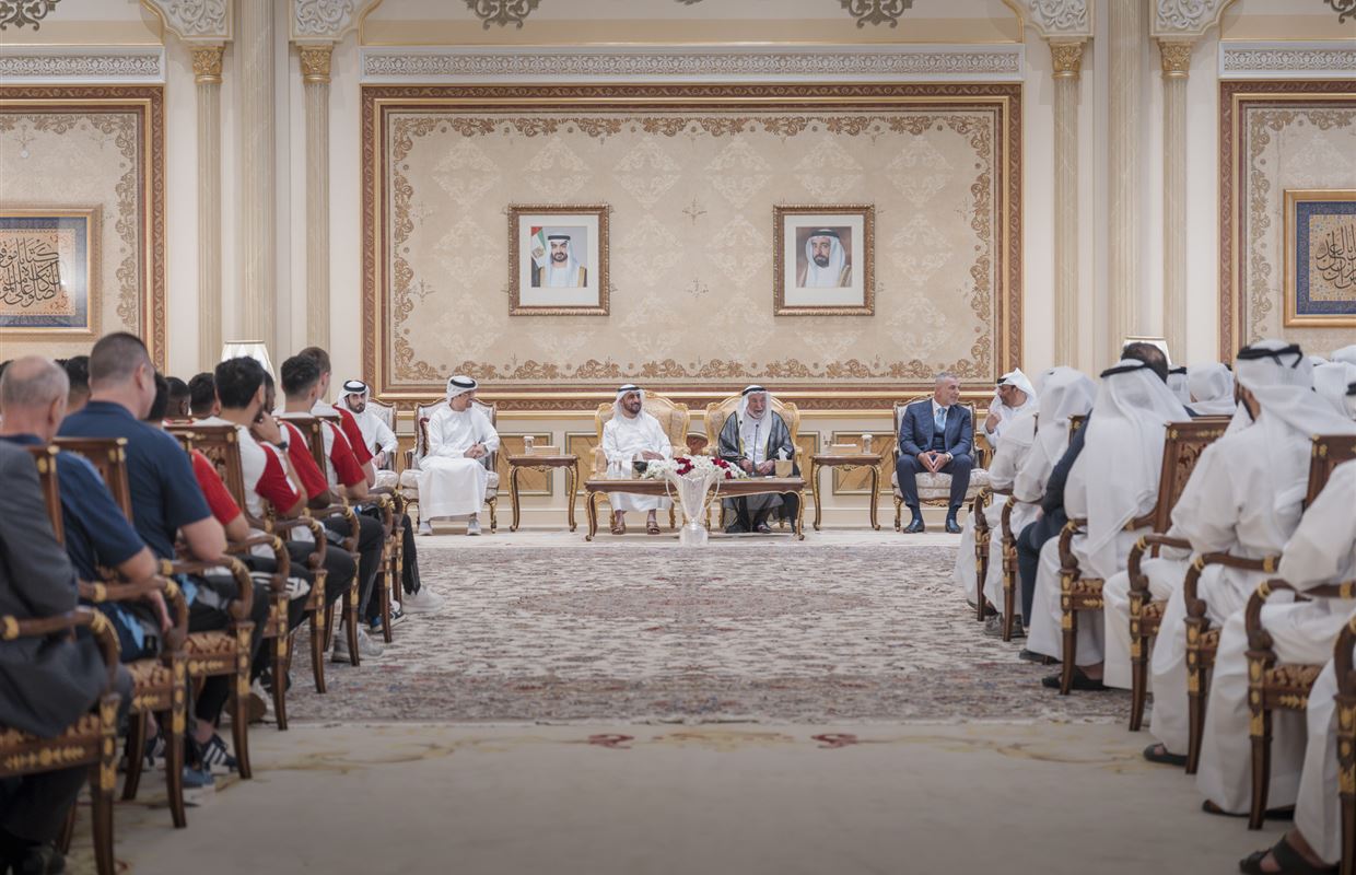 Sharjah Ruler receives Asian champions, grants team AED20mn reward