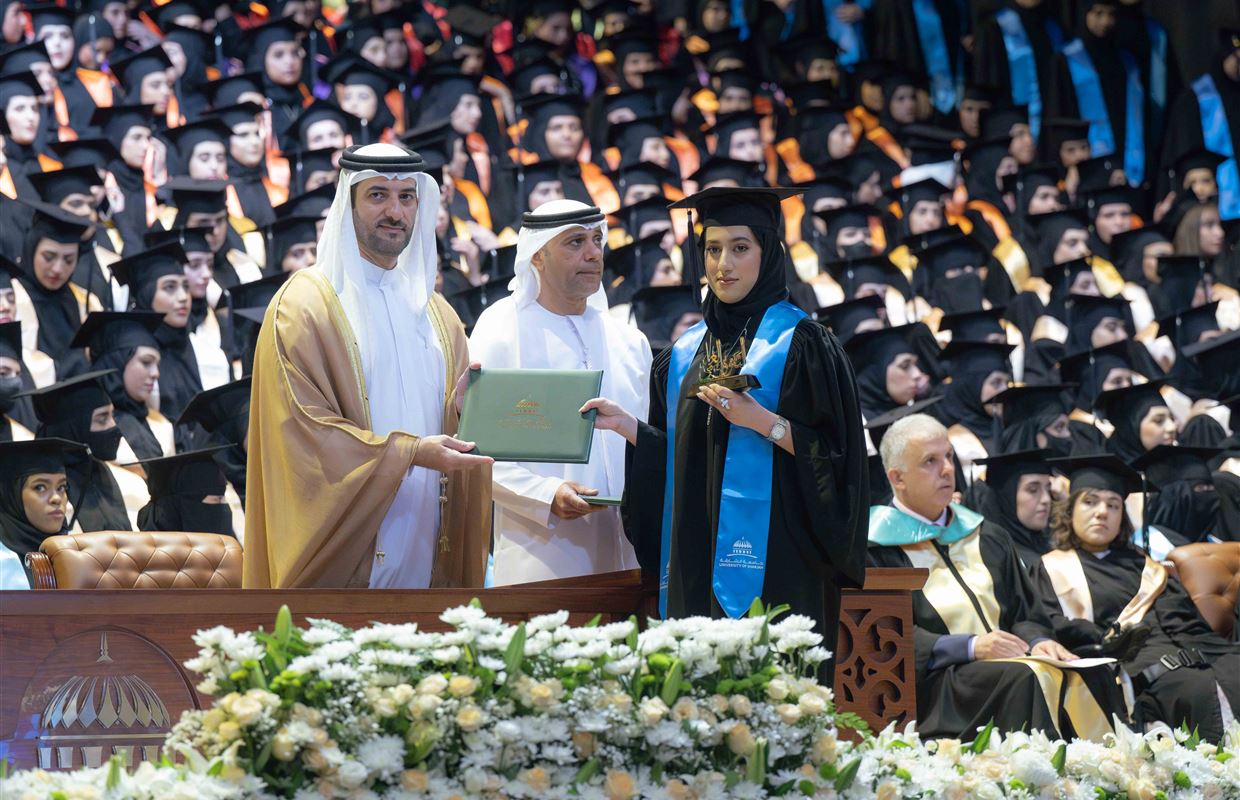 Sultan bin Ahmed attends UOS Fall 2024 Female Graduation Ceremony