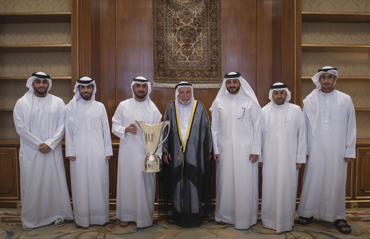 Sharjah Ruler receives Asian champions, grants team AED20mn reward