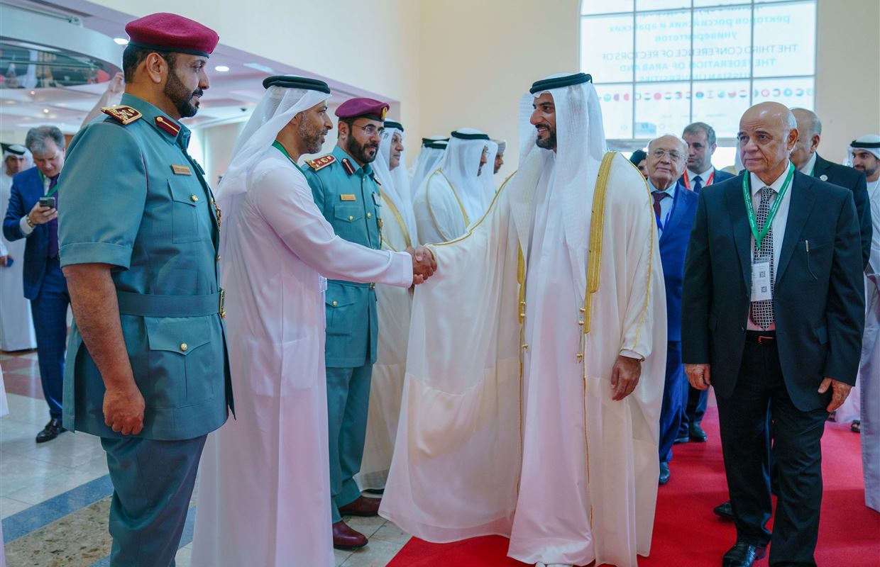 سلطان بن أحمد القاسمي يشهد انطلاق المؤتمر الثالث لرؤساء الجامعات العربية والروسية بجامعة الشارقة