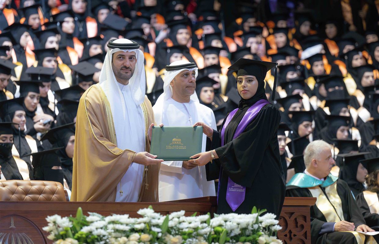 Sultan bin Ahmed attends UOS Fall 2024 Female Graduation Ceremony