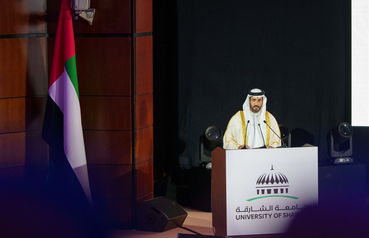 سلطان بن أحمد القاسمي يشهد انطلاق المؤتمر الثالث لرؤساء الجامعات العربية والروسية بجامعة الشارقة