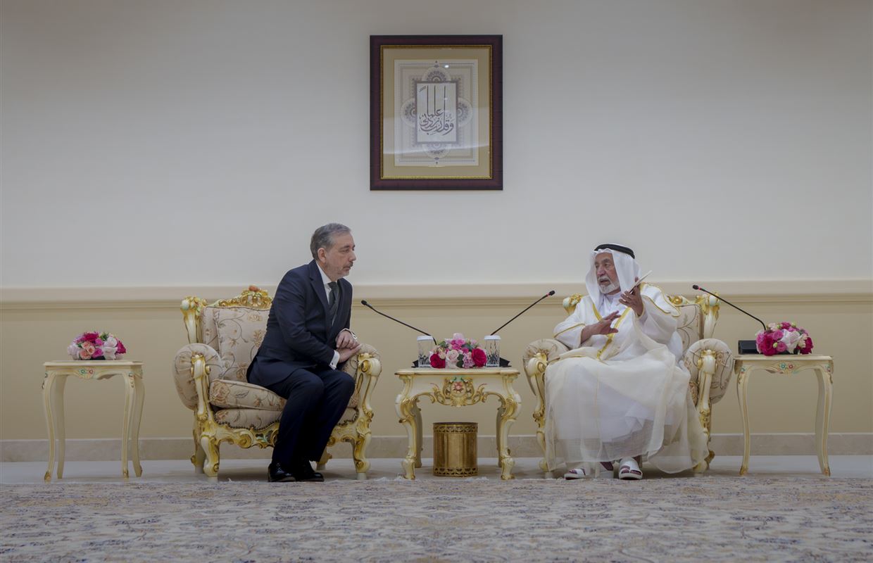 Sharjah Ruler meets with Pres. of the National Library of France