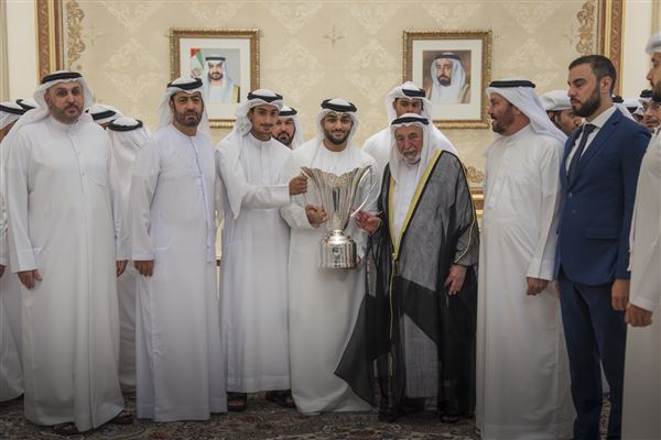 Sharjah Ruler receives Asian champions, grants team AED20mn reward