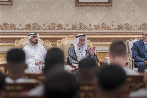 Sharjah Ruler receives Asian champions, grants team AED20mn reward