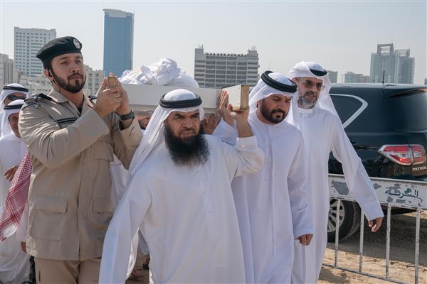 Sharjah Ruler performs funeral prayer on body of Khalid Al Qasimi