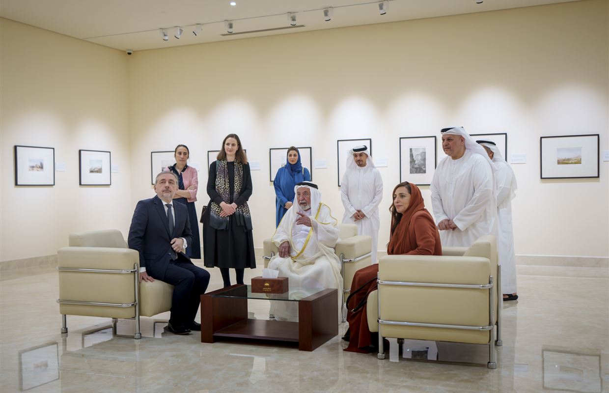 Sharjah Ruler meets with Pres. of the National Library of France